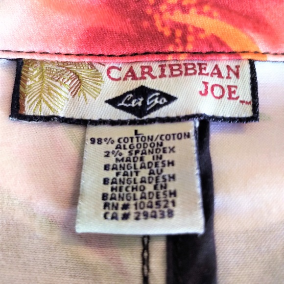 Tropical Floral Jacket by Carribbean Joe EUC L/XL - Picture 3 of 4